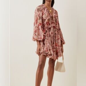 Zimmermann Floral Blush Mini Dress